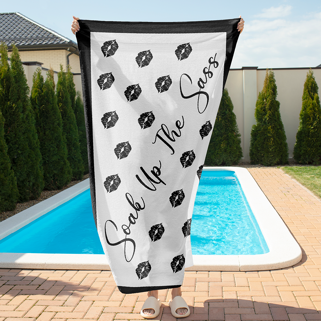 Sandless Beach Towels Black & White