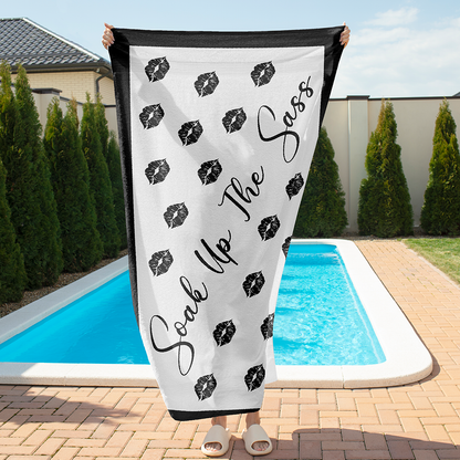 Sandless Beach Towels Black & White