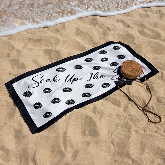 Sandless Beach Towels Black & White