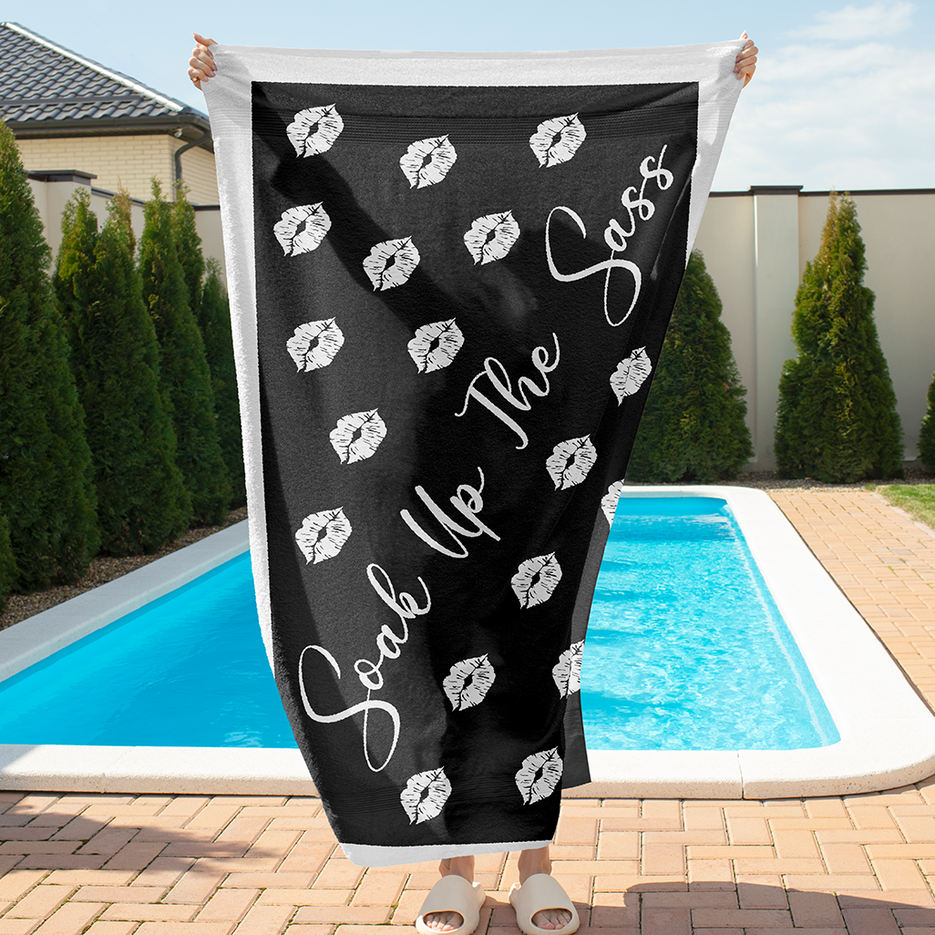 Sandless Beach Towels Black & White