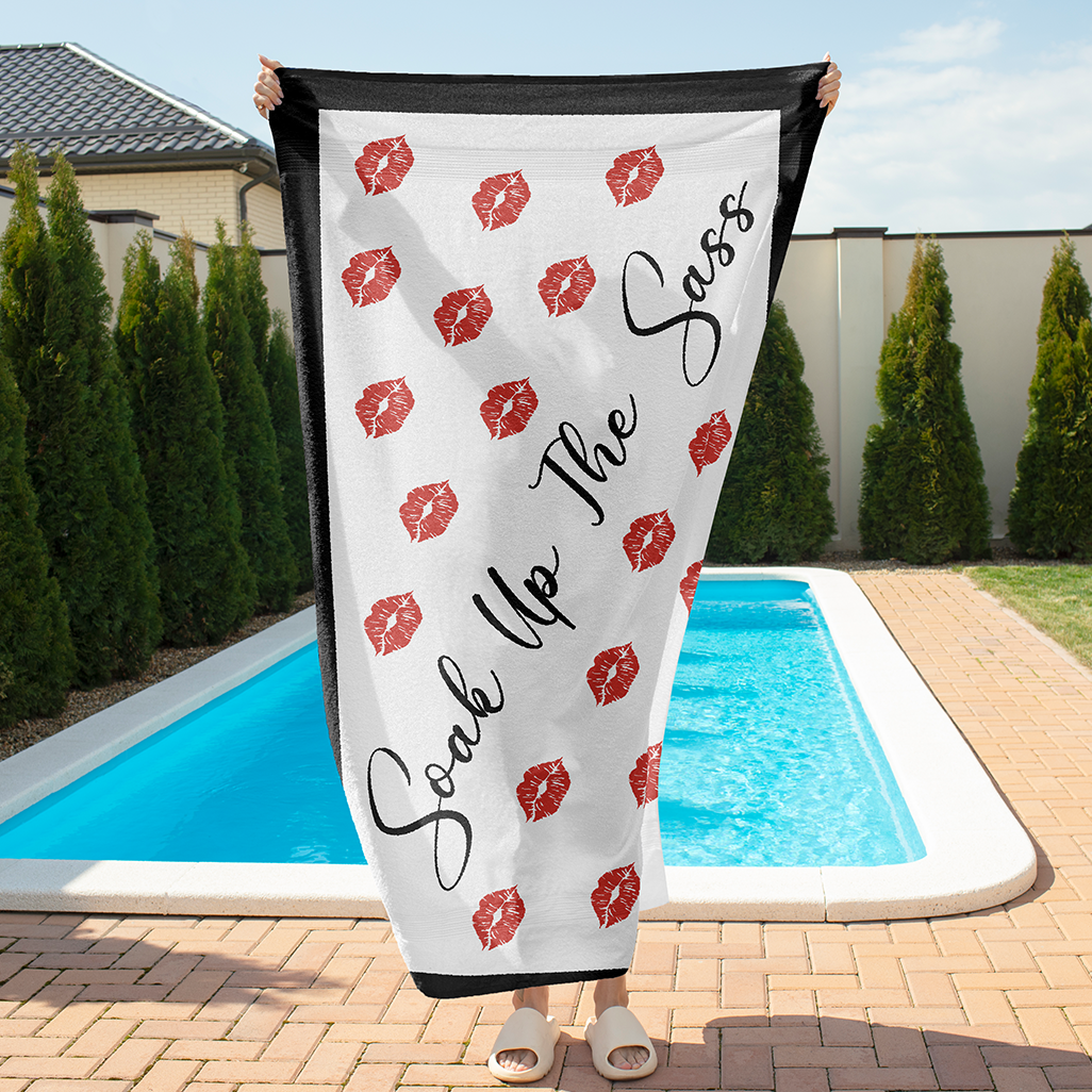 Sandless Beach Towels Red and Black