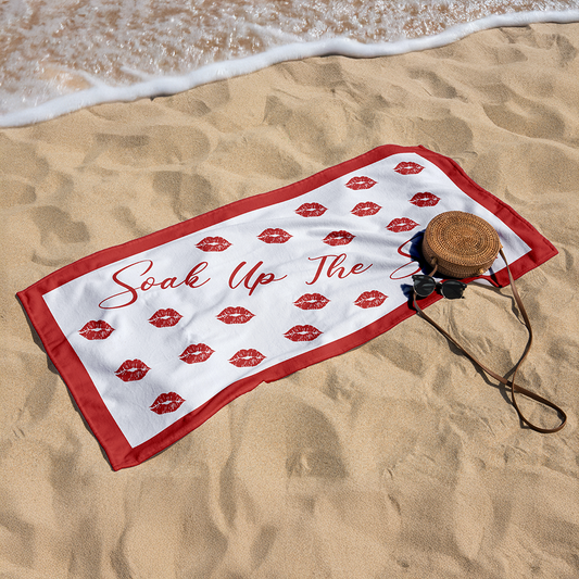 Sandless Beach Towels Red