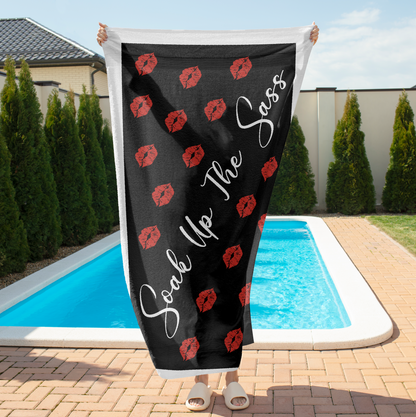 Sandless Beach Towels Red and Black