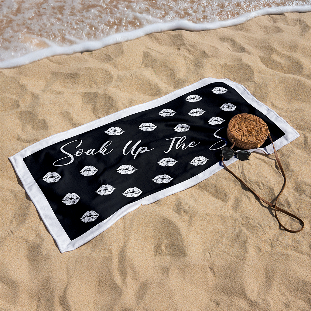 Sandless Beach Towels Black & White